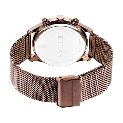 Titan Neo Splash Black Dial Analog Quartz Stainless Steel Strap watch for Men