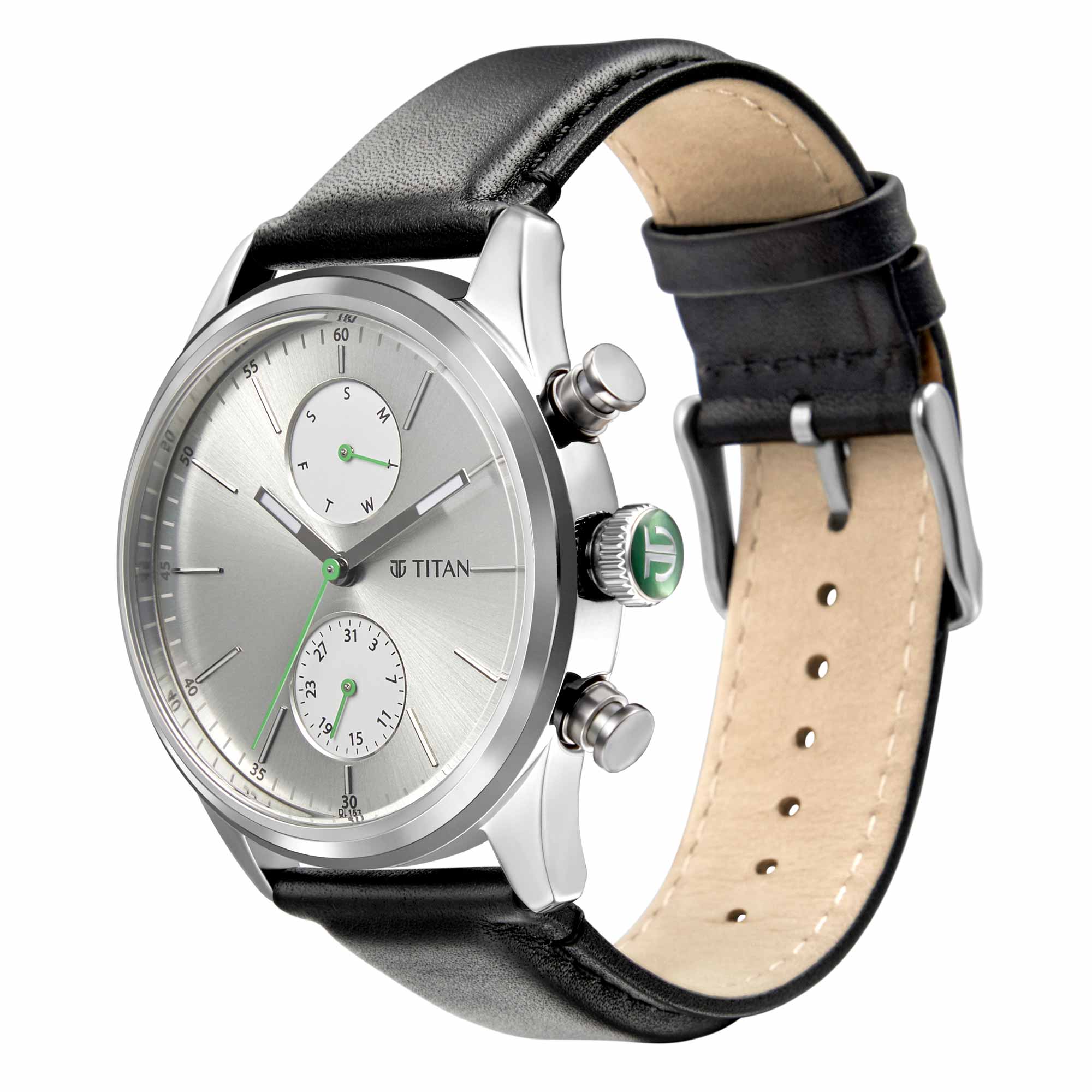 Titan Quartz Analog Leather Strap Watch for Men