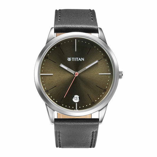 Titan Quartz Analog Leather Strap Watch for Men