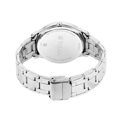 Titan Yin & Yang Black Dial Analog Stainless steel Strap Watch for Men