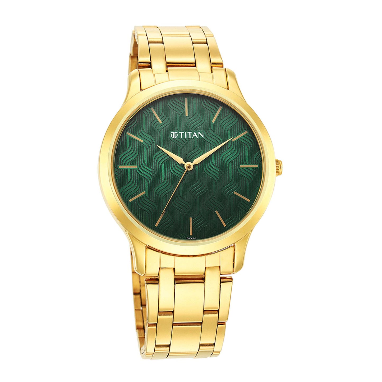 Titan Karishma Radiance Green Dial Analog Stainless Steel Strap watch for Men