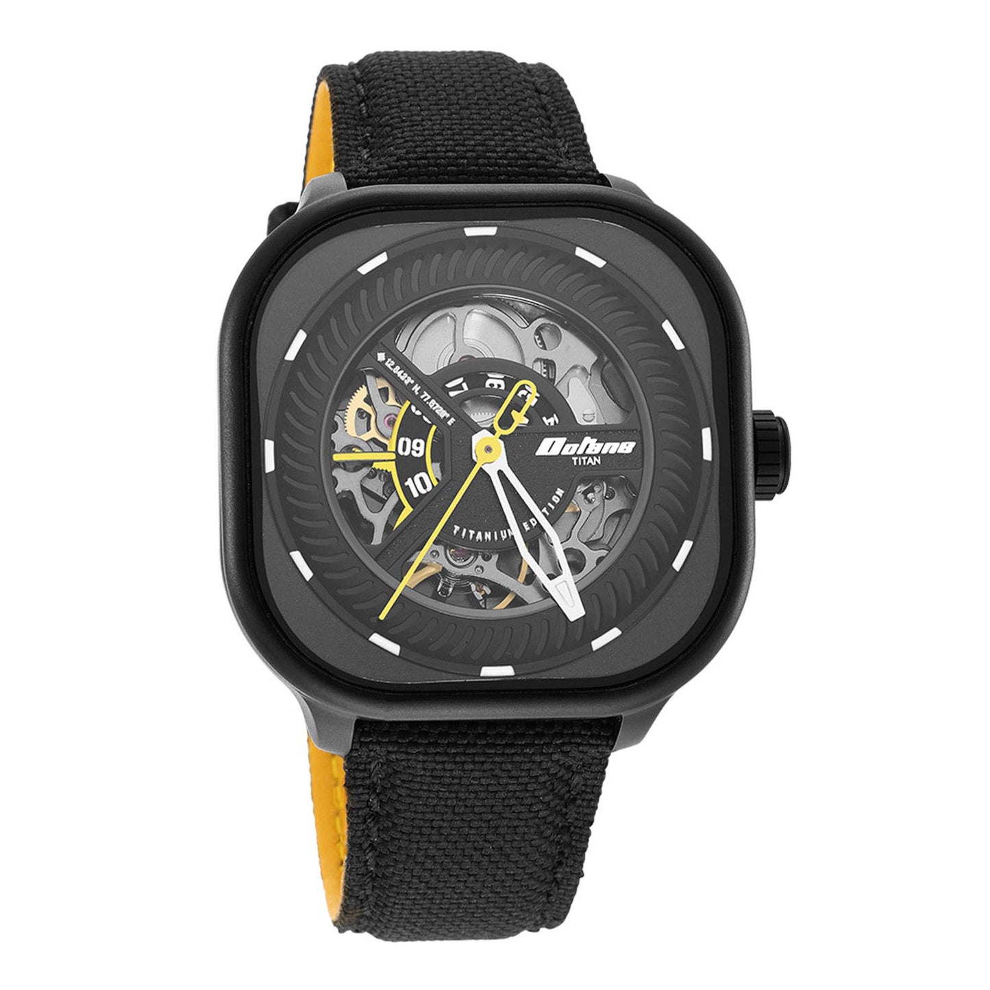 Titan Octane Aerobatics Black Dial Automatic Fabric Strap watch for Men