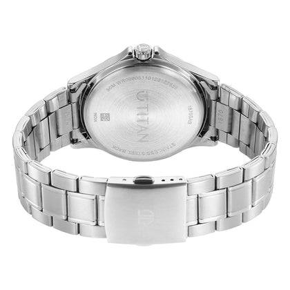 Titan Urban Biege Dial Analog Metal Strap Watch for Men