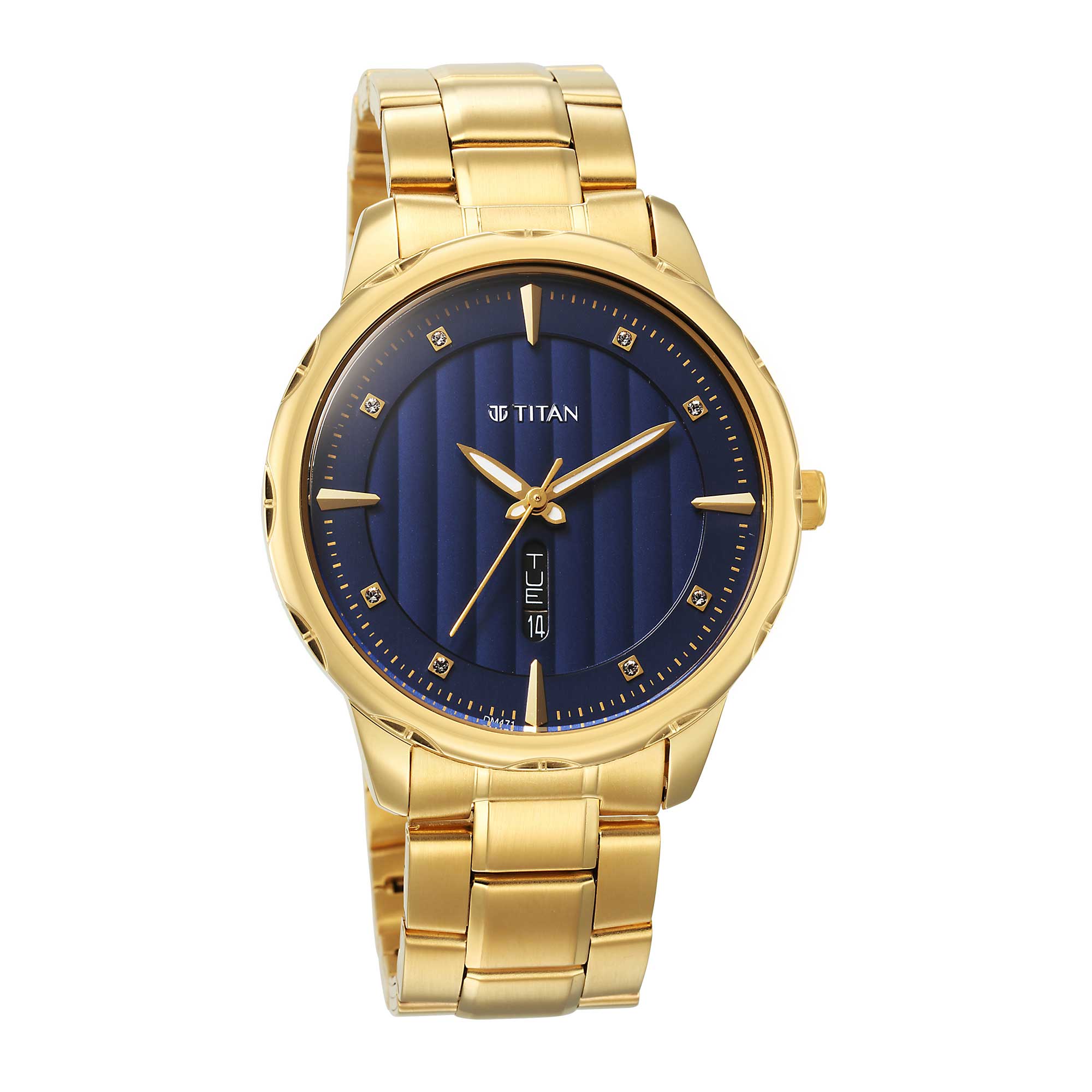 Titan Regalia Opulent Blue Dial Analog with Day and Date Metal Strap w Kallol Limited