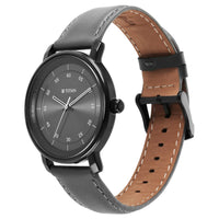 Titan Workwear Quartz Alog Anthracite Dial Leather Strap Watch for Men (1884NL01)