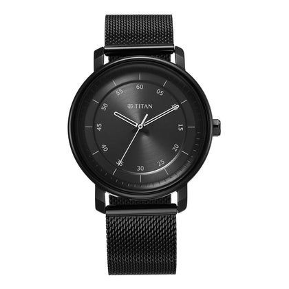 Titan Workwear Quartz Analog Anthracite Dial Steel Strap Watch for Men