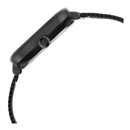 Titan Shaped Case Brown Dial Metal Strap Watch