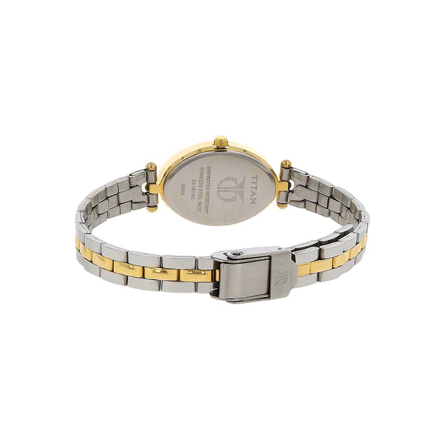 Titan Quartz Analog Silver Dial Stainless Steel Strap Watch for Women