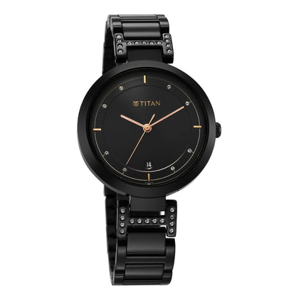 Titan Women Brass Round Shape Watches(2480NM02)