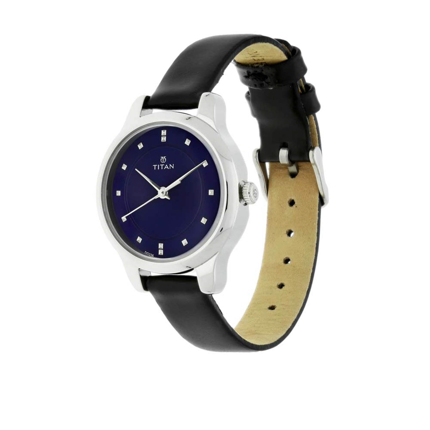 Titan Workwear Blue Dial Women Watch With Leather Strap