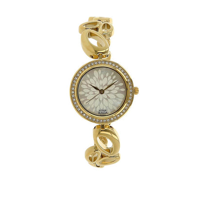 Titan Raga Garden Of Eden Black Dial Women Watch With Metal Strap