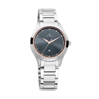 Titan Sparkle Anthracite Dial Analog with Date Stainless Steel Strap Watch for Women
