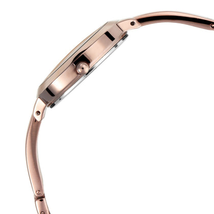 Titan Quartz Analog with Date Rose Gold Dial Metal Strap Watch for Women