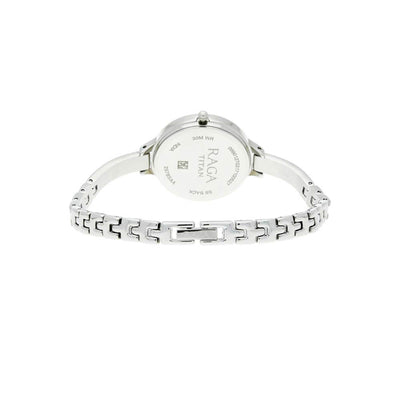 Titan Raga Viva Silver Dial Analog Quartz Metal Strap Watch for Women