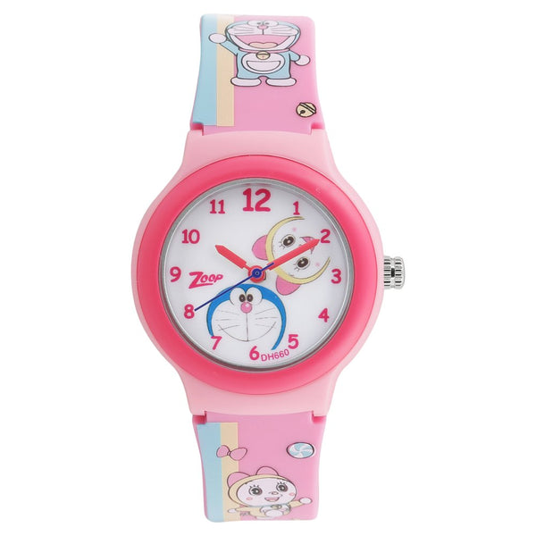 Zoop By Titan Quartz Analog White Dial PU Strap Watch for Kids