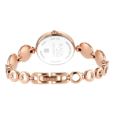 Titan Raga Delight Silver Dial Analog Metal Strap Watch for Women