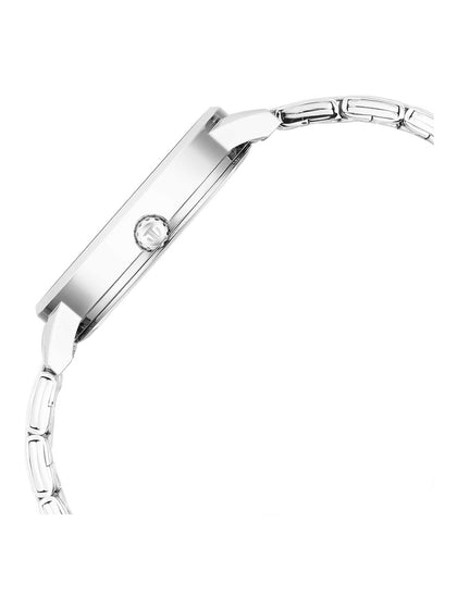 Titan Women's Precision Simplicity Watch: Black Gradient Dial with Metal Strap