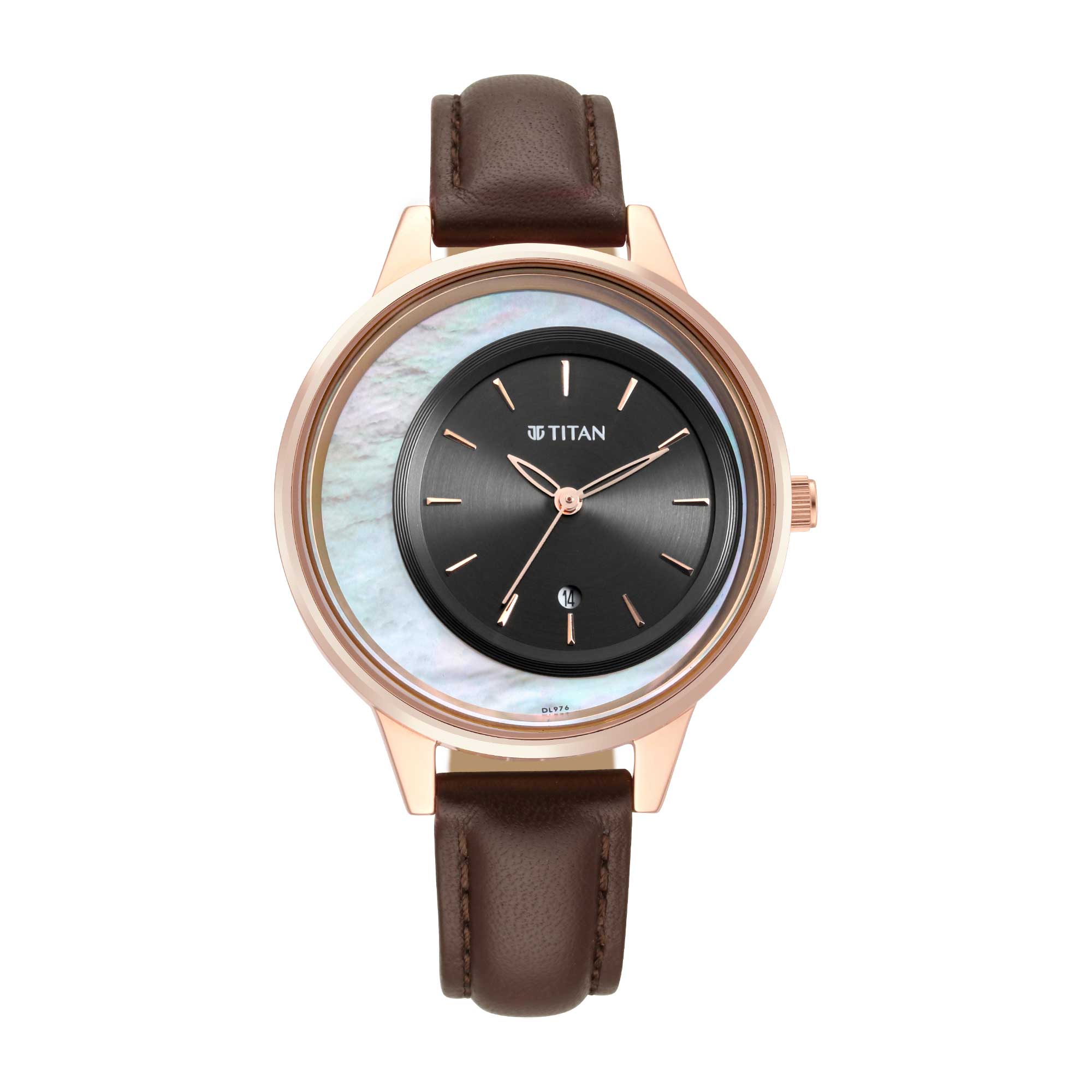 Crescent Anthracite Dial Leather strap watch (2648WL04)