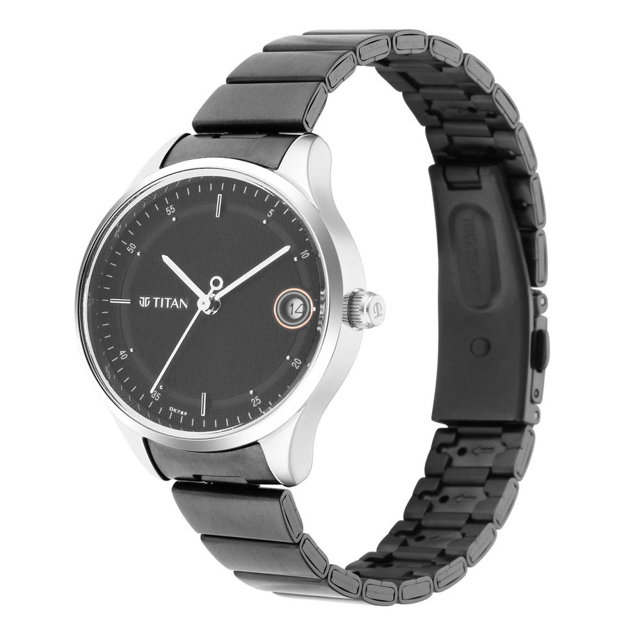 Titan Workwear Silver Dial Women Watch With Stainless Steel Strap