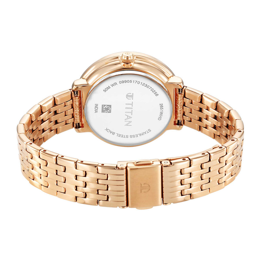 Titan Marhaba Blue Dial Analog Stainless Steel Strap watch for Women