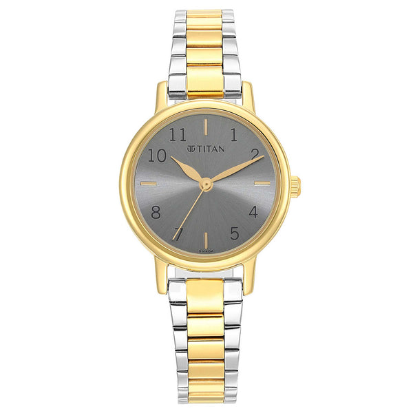 Titan Karishma Grey Dial Analog Stainless Steel Strap watch for Women