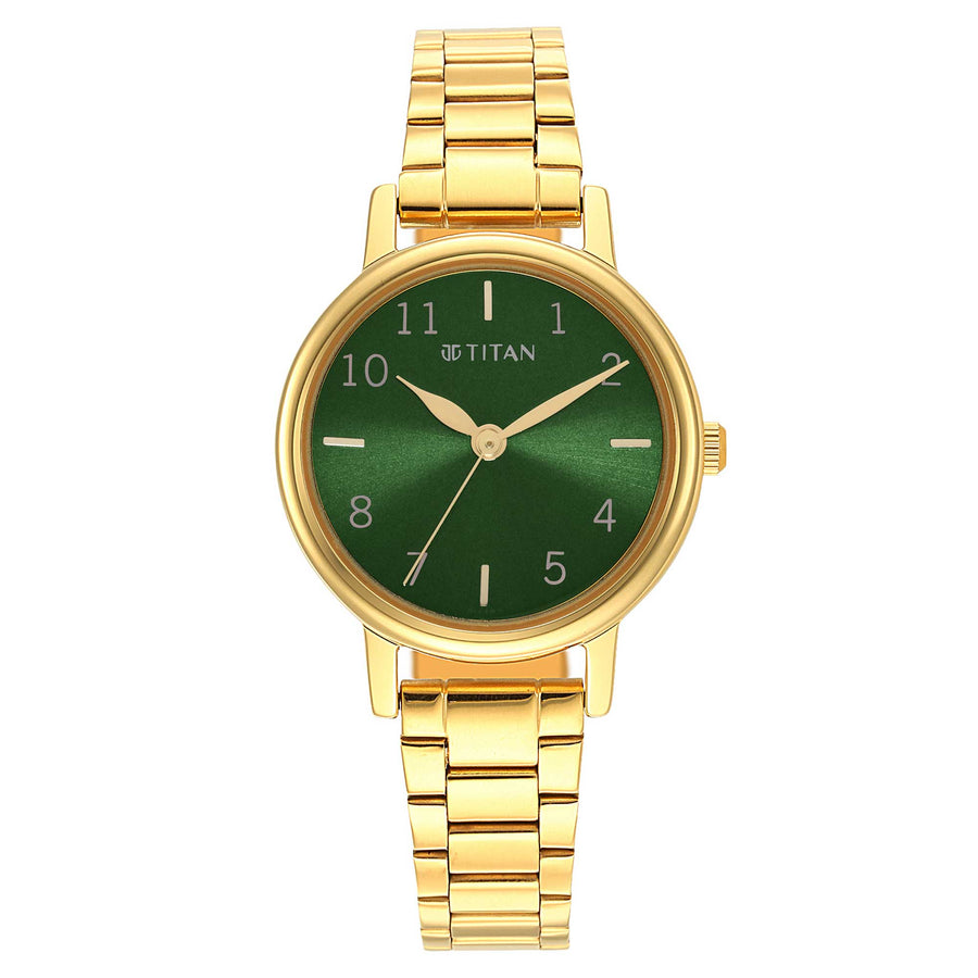 Titan Karishma Green Dial Analog Stainless Steel Strap watch for Women