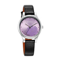 Titan Karishma Quartz Analog Purple Leather Strap for Women