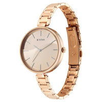 Titan Purple Stackables Quartz Alog Two Toned Dial Stainless Steel Strap Watch for Women