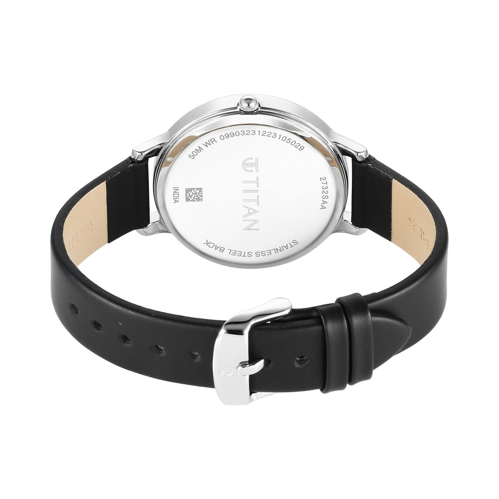Titan NEO 9 RETRO Ladies Strap Material Leather Dial Colour Dark Blue 2732SL01