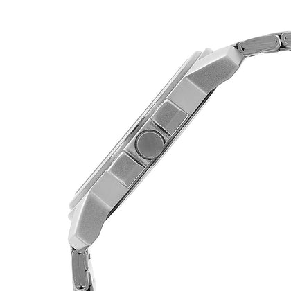 Fastrack Quartz Analog Silver Dial Stainless Steel Strap Watch for Guys