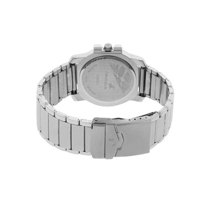 Fastrack Quartz Analog Silver Dial Stainless Steel Strap Watch for Guys