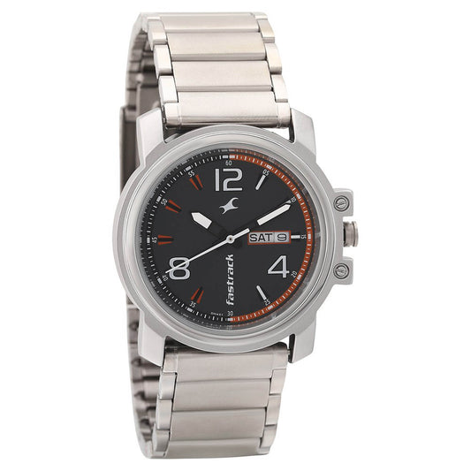 Fastrack Brown Dial Quartz Analog with Day and Date Watch for Guys