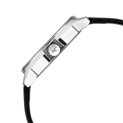 Fastrack Wear Your Look Quartz Analog Silver Dial Leather Strap Watch for Guys