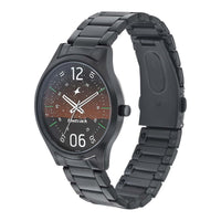 Fastrack Space Rover Quartz Analog Brown Dial Stainless Steel Strap Watch for Guys