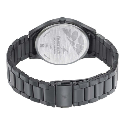 Fastrack Space Rover Quartz Analog Brown Dial Stainless Steel Strap Watch for Guys