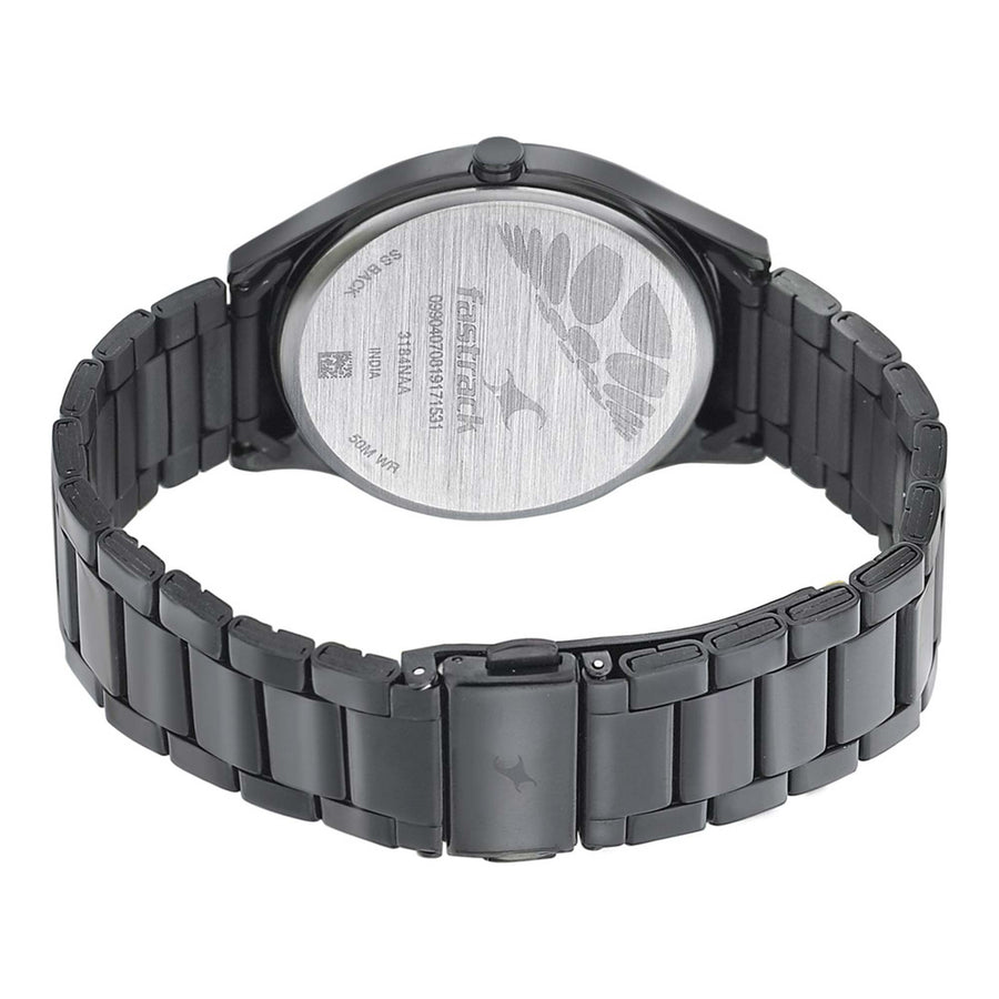 Fastrack Space Rover Quartz Analog Brown Dial Stainless Steel Strap Watch for Guys