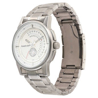 Fastrack Go Skate Quartz Analog with Day and Date White Dial Stainless Steel Strap Watch for Guys