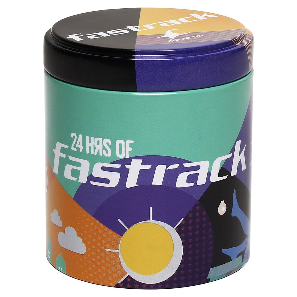 Fastrack Quartz Analog White Dial Stainless Steel Strap Watch for Guys