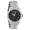 Black Dial Stainless Steel Strap Watch