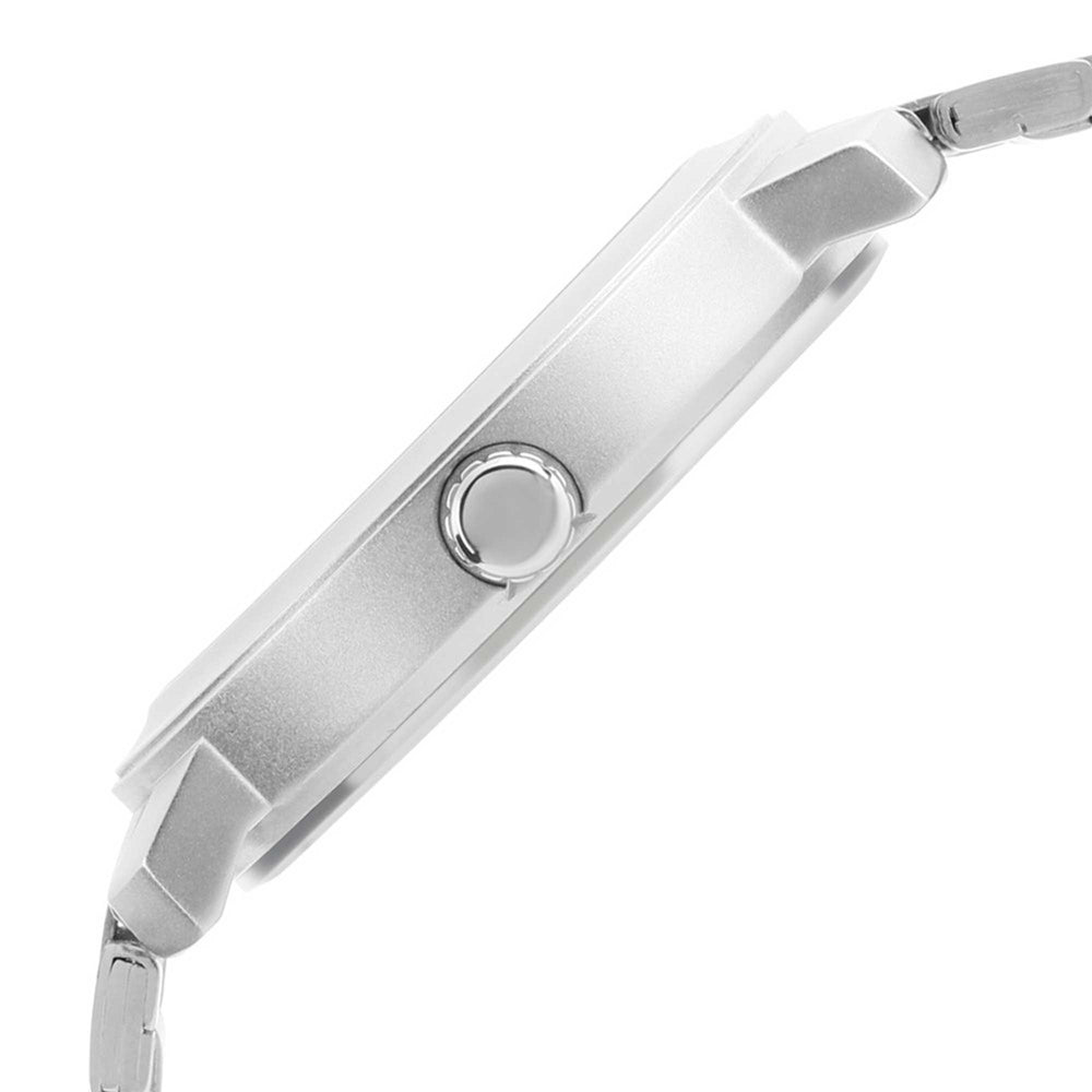 Fastrack Quartz Analog Silver Dial Stainless Steel Strap Watch for Guys