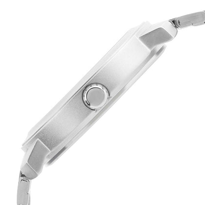 Fastrack Quartz Analog Silver Dial Stainless Steel Strap Watch for Guys