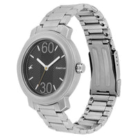 Fastrack Quartz Analog Black Dial Stainless Steel Strap Watch for Guys