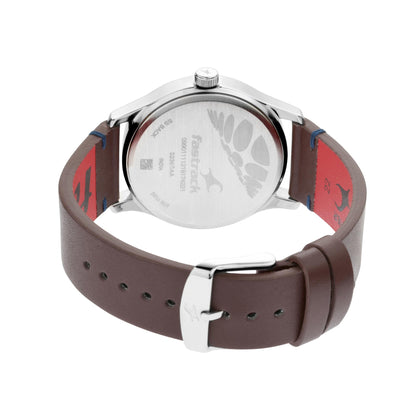 Fastrack I Love Me Quartz Analog Blue Dial Leather Strap Watch for Guys