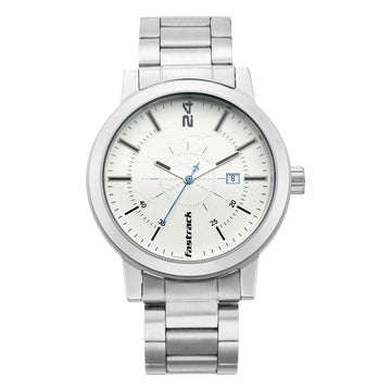 Tripster White Dial Stainless Steel Strap Watch