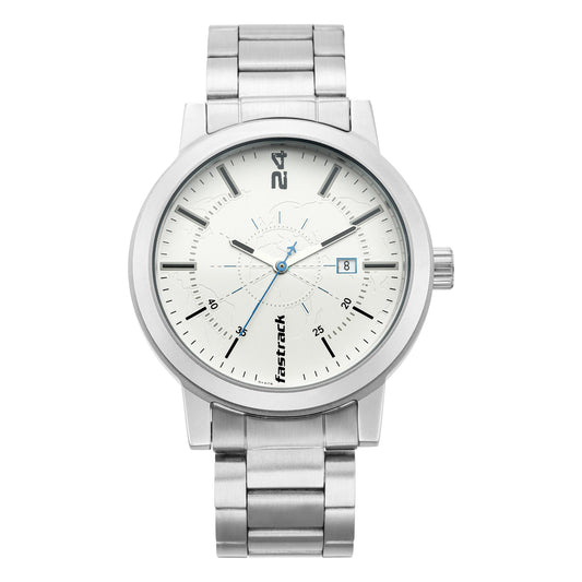 Tripster White Dial Stainless Steel Strap Watch