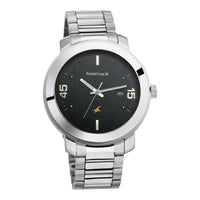 Black Dial Stainless Steel Strap Watch