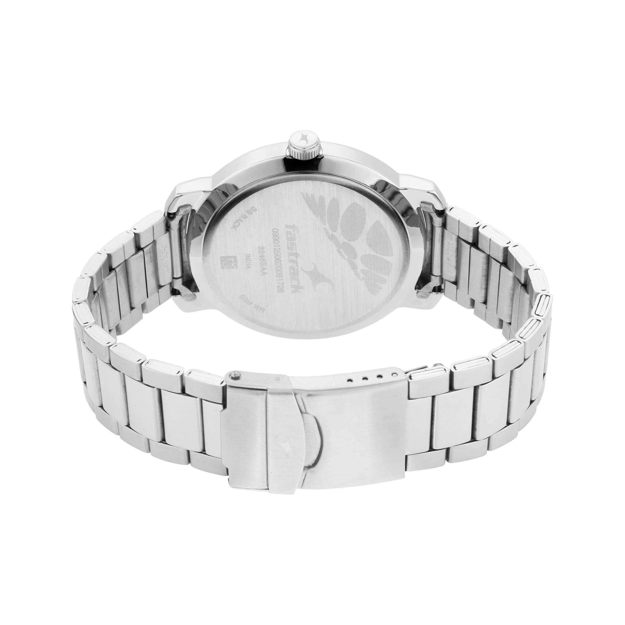 Blue Dial Stainless Steel Strap Watch