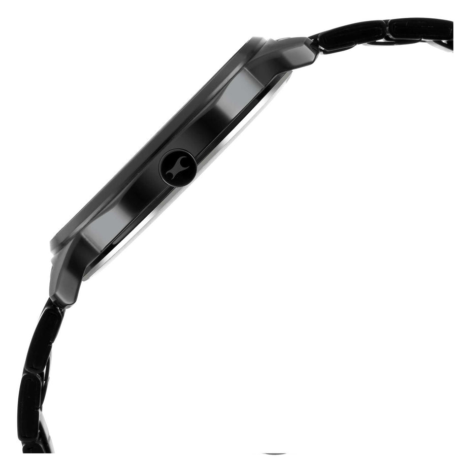 Fastrack Stunners Quartz Analog Black Dial Metal Strap Watch for Guys