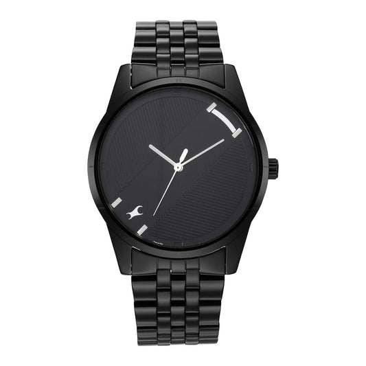 Stunners 3.0 Black Dial Metal Strap Watch (3277NM01)