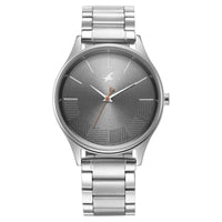 Fastrack Stunners Quartz Analog Grey Dial Metal Strap Watch for Guys
